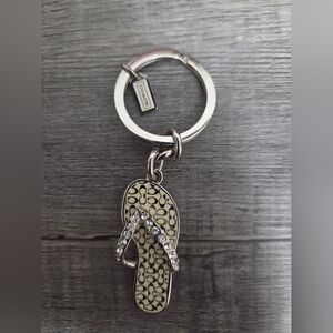 Coach Flip Flop Keychain with Rhinestones